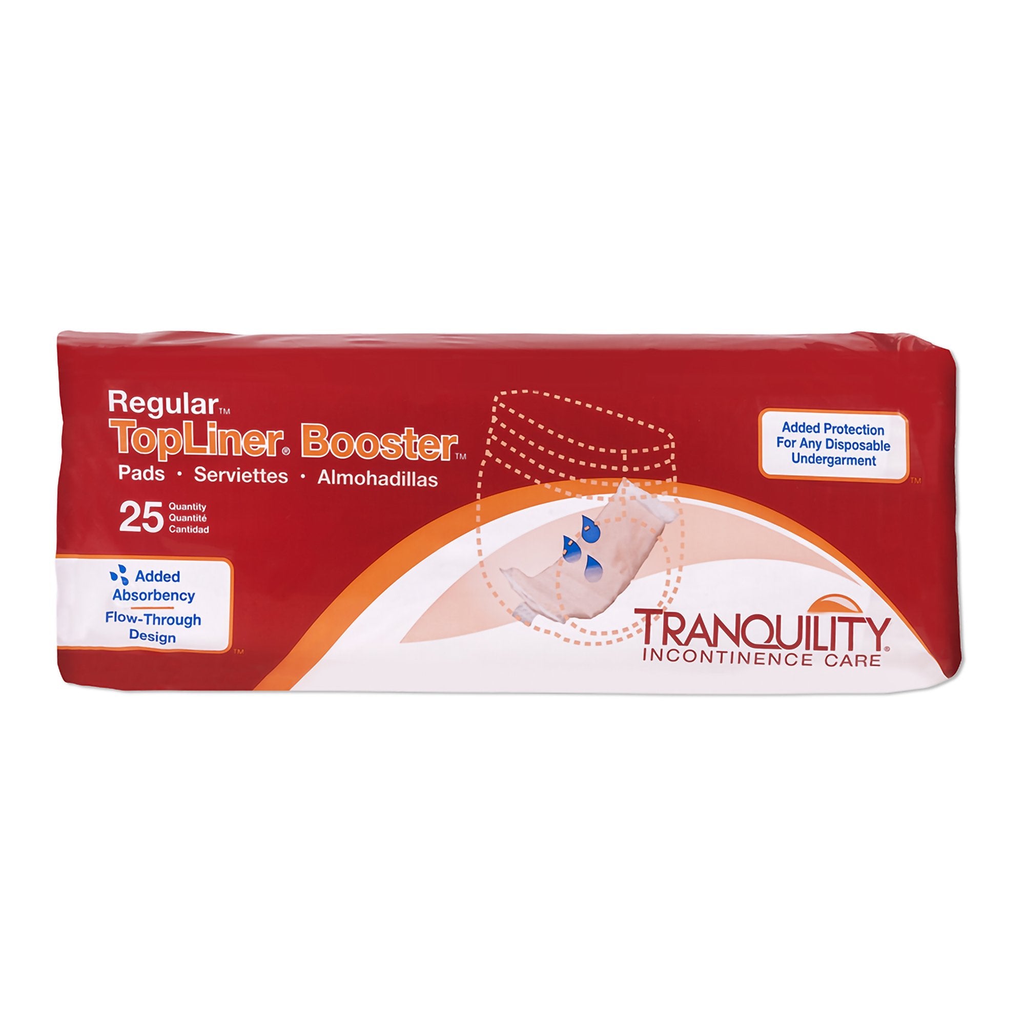 Principle Business Enterprises - Booster Pad Tranquility® TopLiner™ 4 X 14 Inch Heavy Absorbency Super Absorbent Core Regular [25/BG]