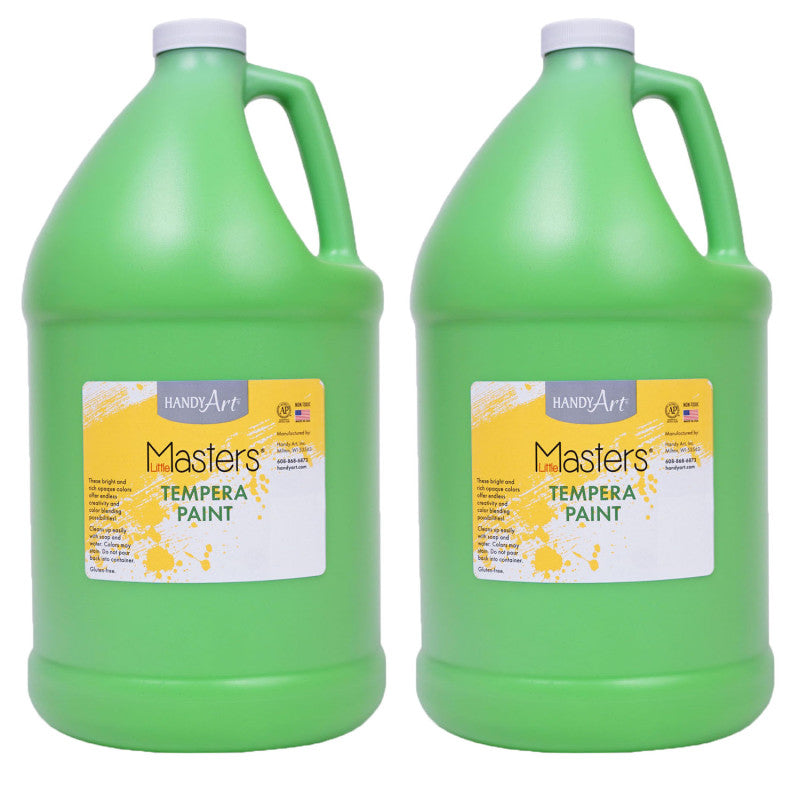 HANDY ART - Little Masters® Tempera Paint, Light Green, Gallon, Pack of 2