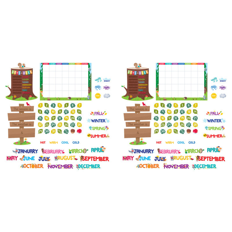 CREATIVE TEACHING PRESS - Woodland Friends Calendar Bulletin Board Set, 2 Sets