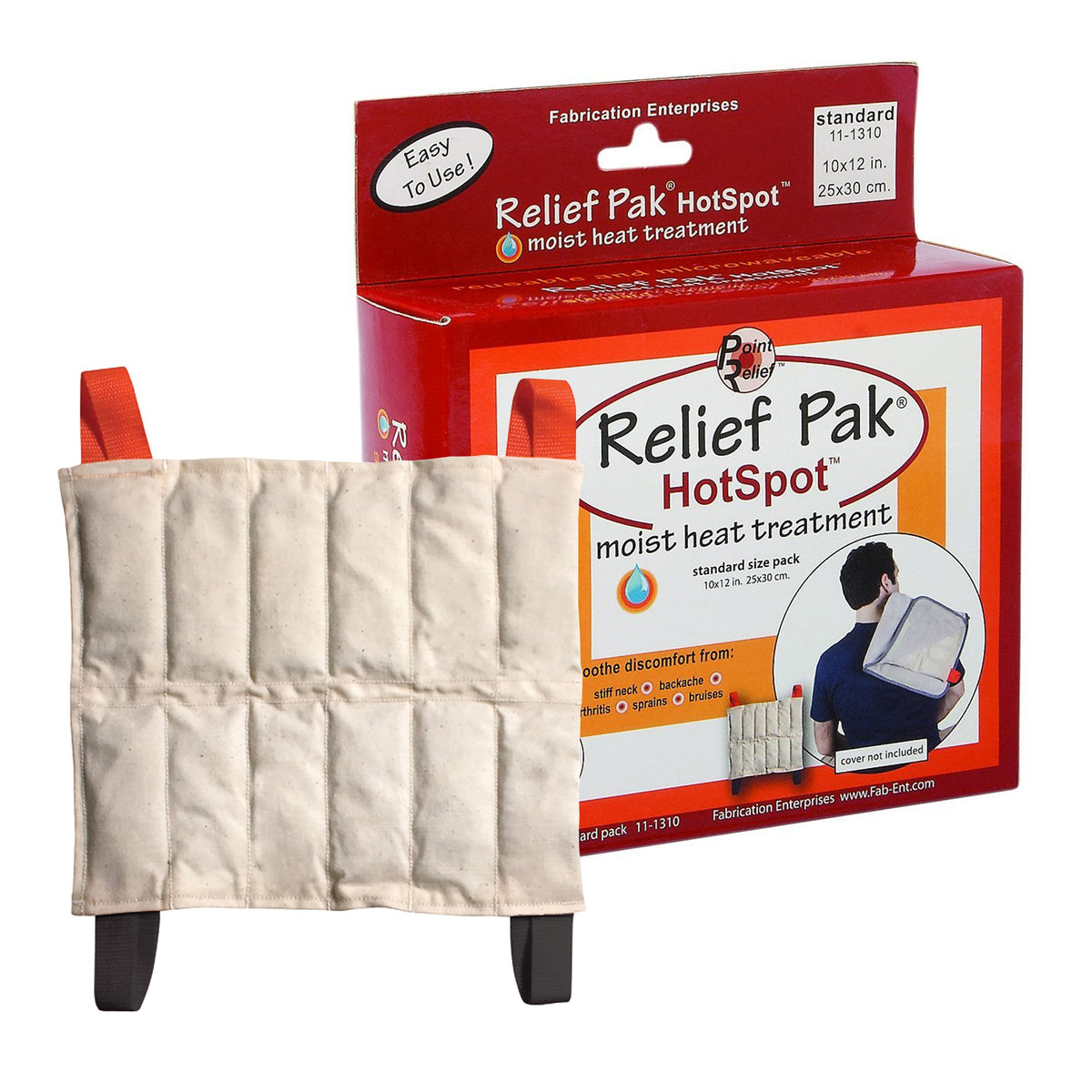 Fabrication Enterprises - Moist Heat Therapy Pad Relief Pak® HotSpot® General Purpose Standard Size Fabric Reusable [1/EA]