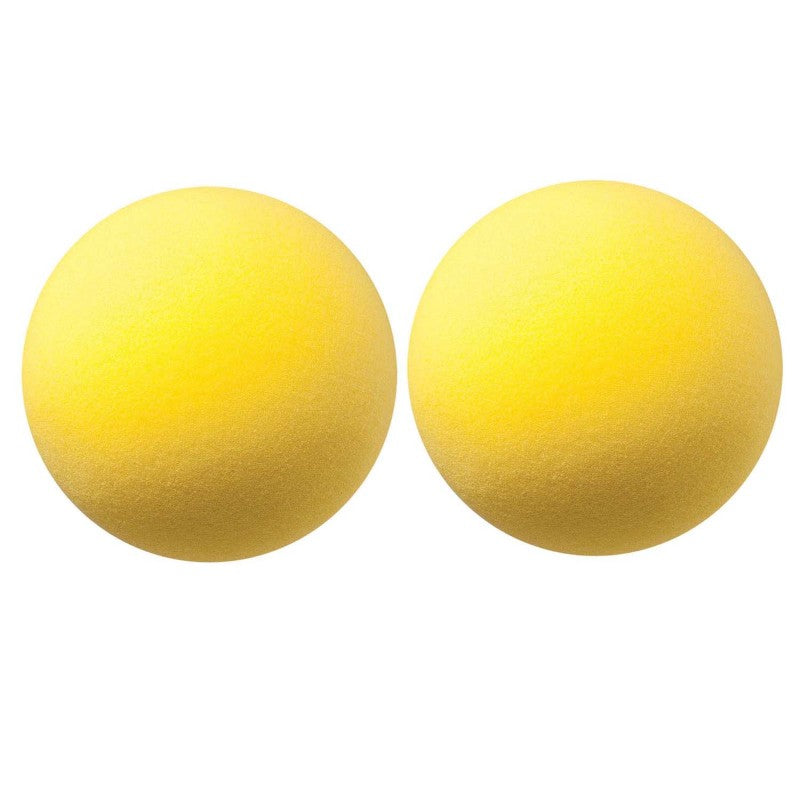 CHAMPION SPORTS - Uncoated Regular Density Foam Ball, 8-1/2", Yellow, Pack of 2