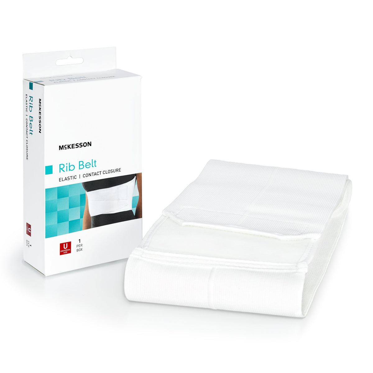 McKesson Brand - Rib Belt McKesson One Size Fits Most Hook and Loop Closure 28 to 50 Inch Waist Circumference 6 Inch Height Adult [1/EA]