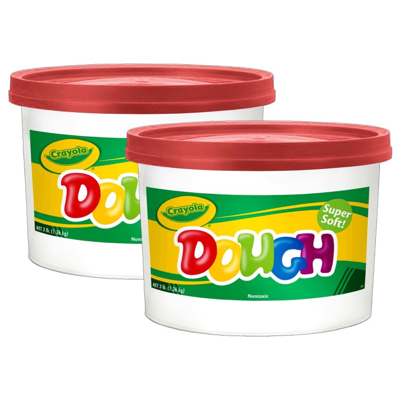 Dough, 3lb Resealable Bucket, Red, Pack of 2
