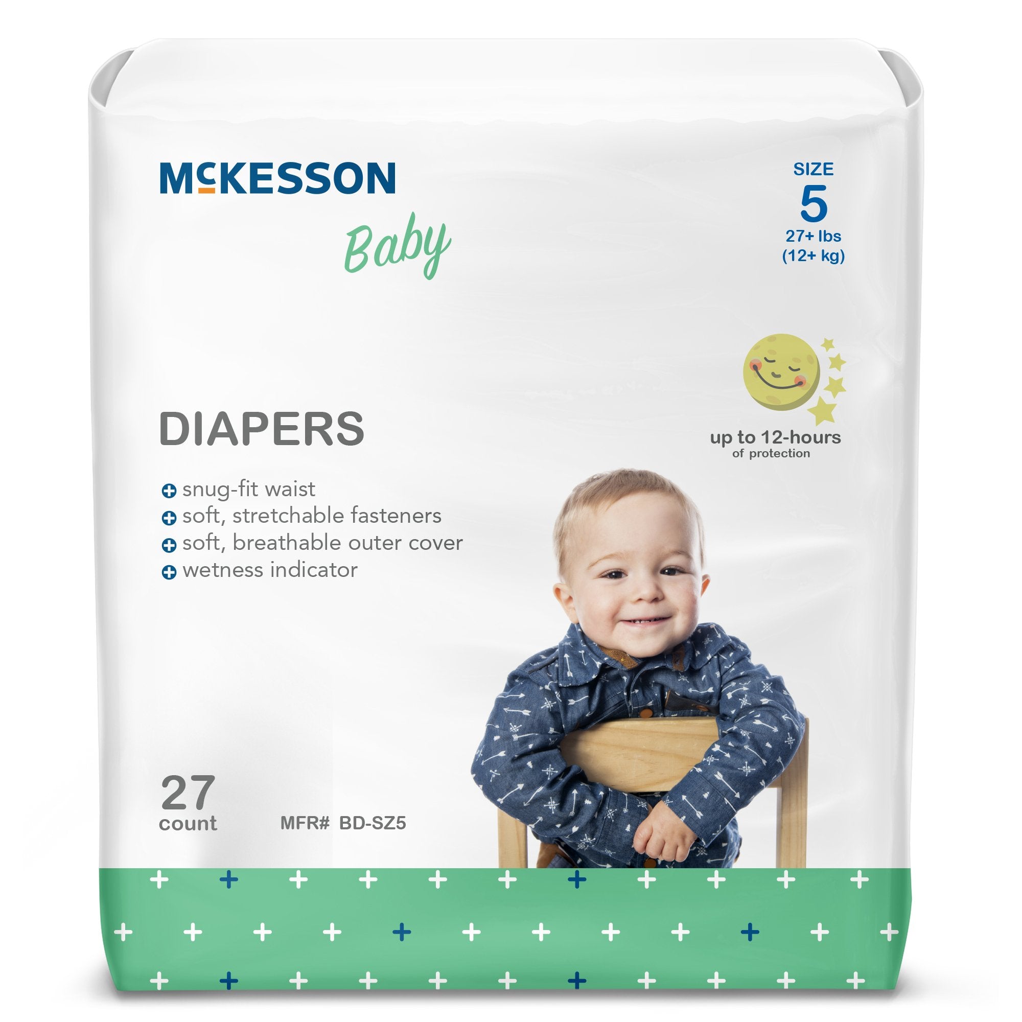 McKesson Brand - Unisex Baby Diaper McKesson Size 5 Disposable Heavy Absorbency [1/BG]