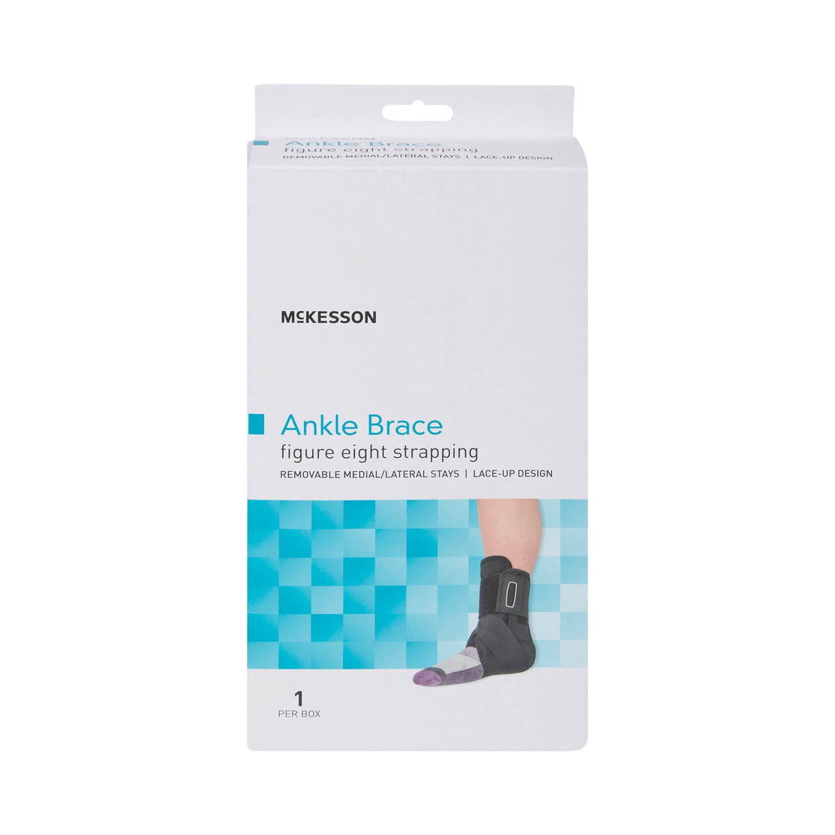 McKesson Brand - Ankle Brace McKesson Small Lace-Up / Figure-8 Strap / Hook and Loop Closure Foot [1/EA]