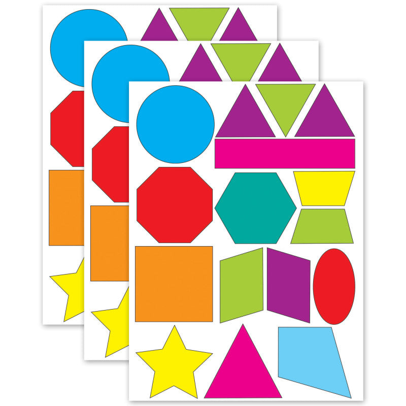 ASHLEY PRODUCTIONS - Math Die-Cut Magnets, Shapes, 16 Per Pack, 3 Packs