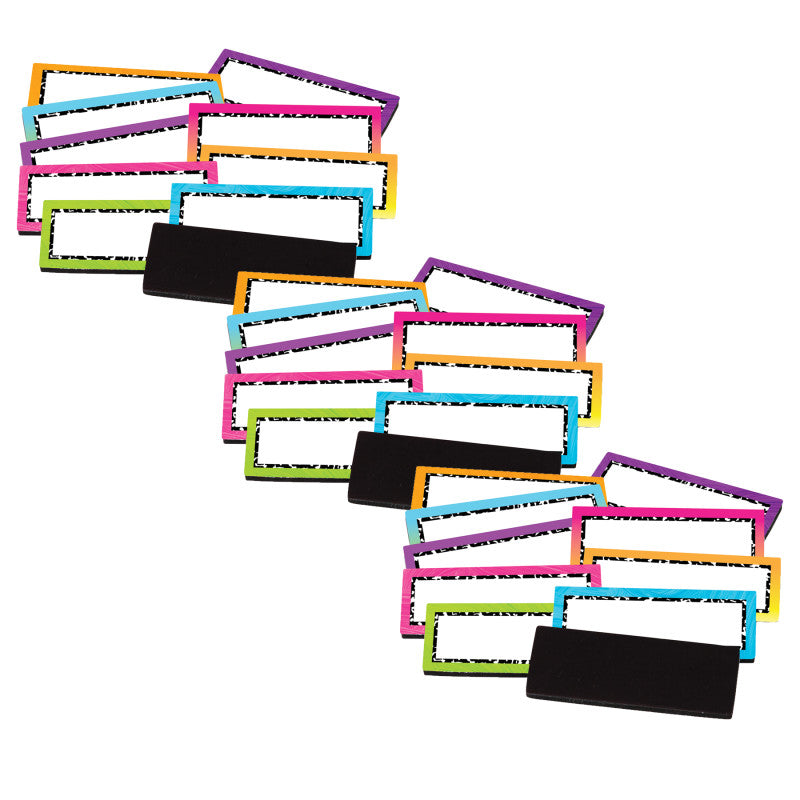 TEACHER CREATED RESOURCES - Brights 4Ever Magnetic Labels, 30 Per Pack, 3 Packs