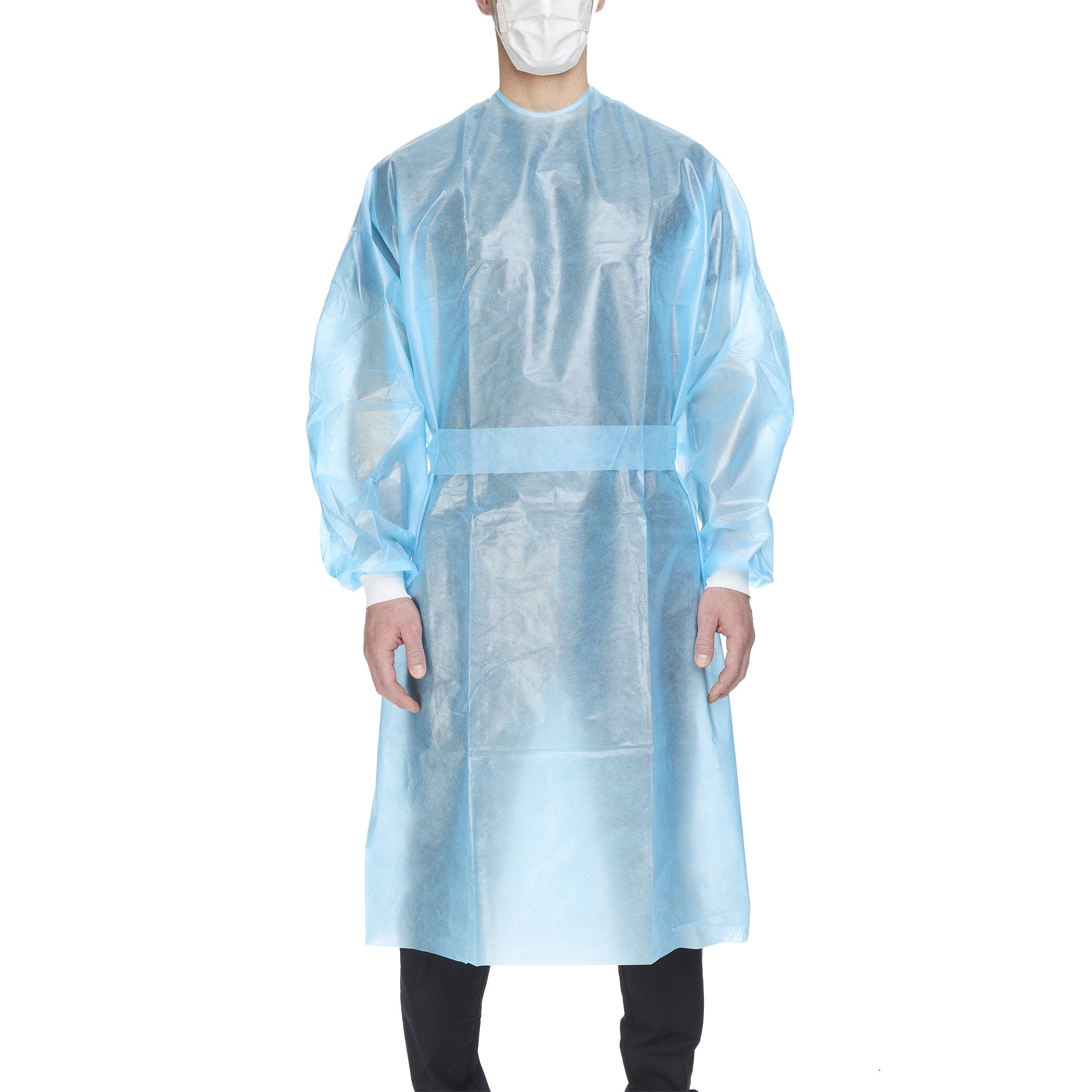 McKesson Brand - Chemotherapy Procedure Gown McKesson X-Large Blue NonSterile AAMI Level 2 / ASTM D6978 Disposable [10/BG]