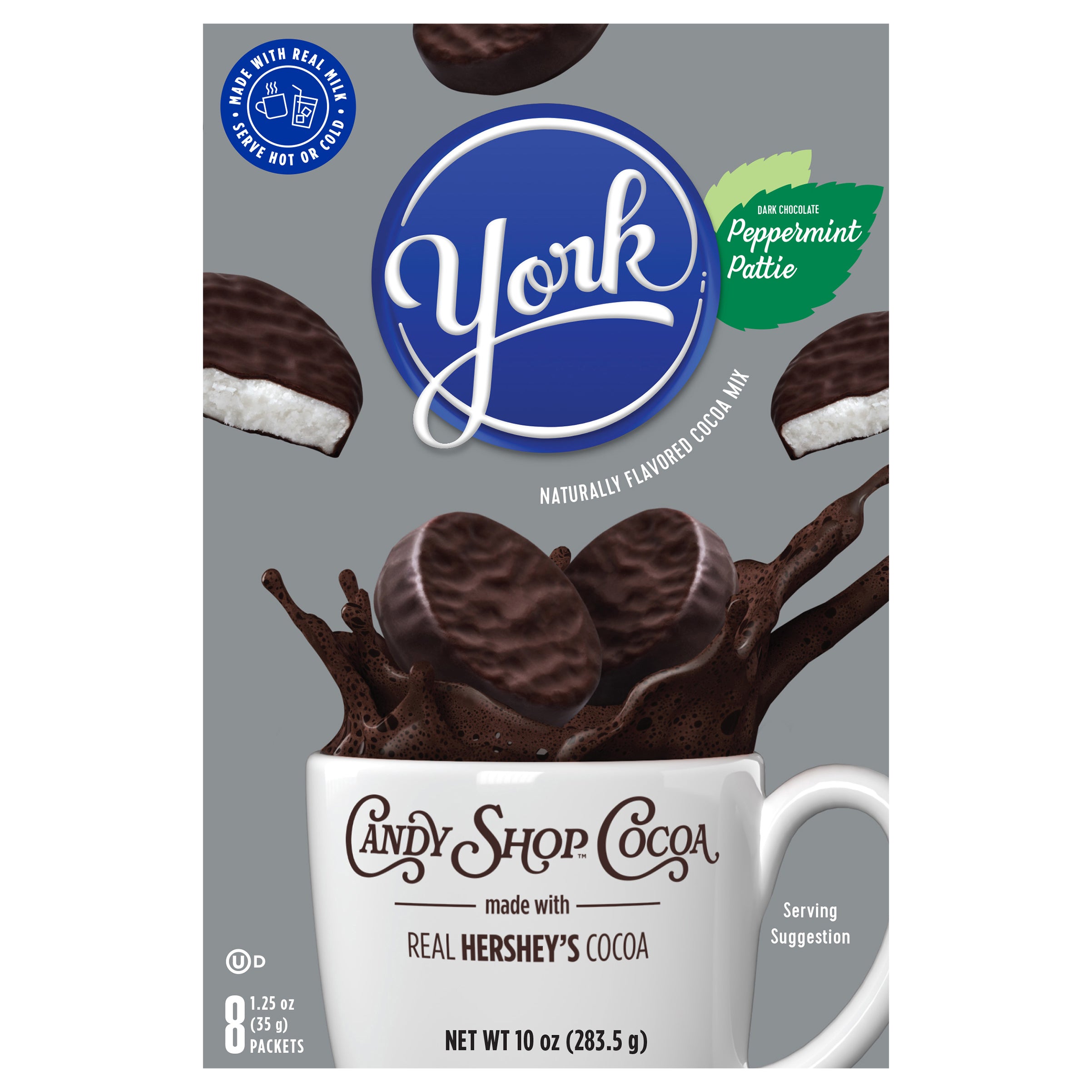 Candy Shop™ Cocoa York Peppermint Pattie Dark Chocolate Cocoa Mix - 8 Ct., 1.25 Oz. packets - Case of 1
