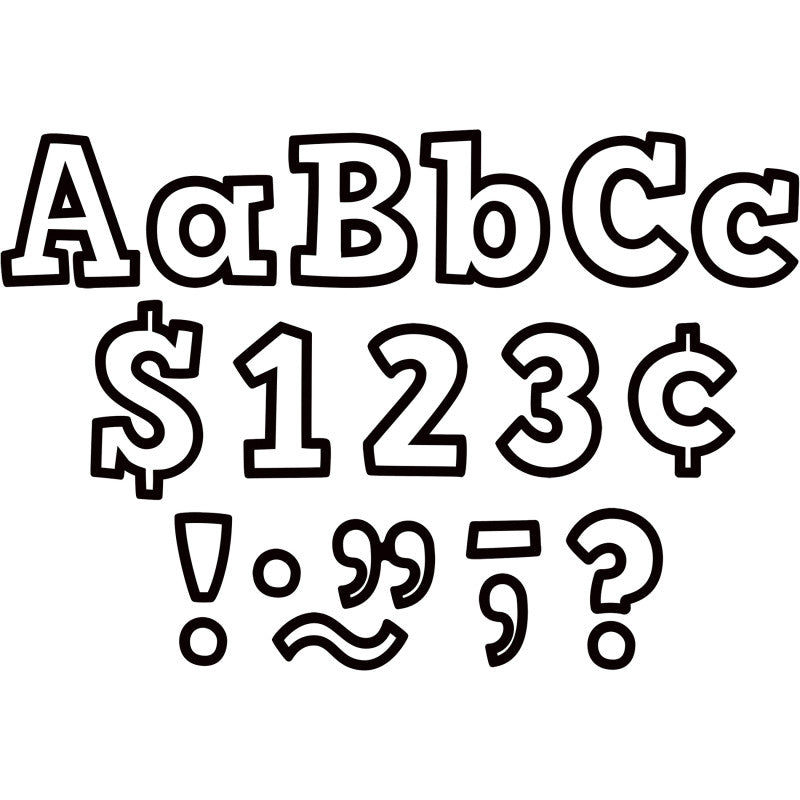 TEACHER CREATED RESOURCES - Black & White Bold Block 4" Letters Combo Pack, 230 Per Pack, 2 Packs