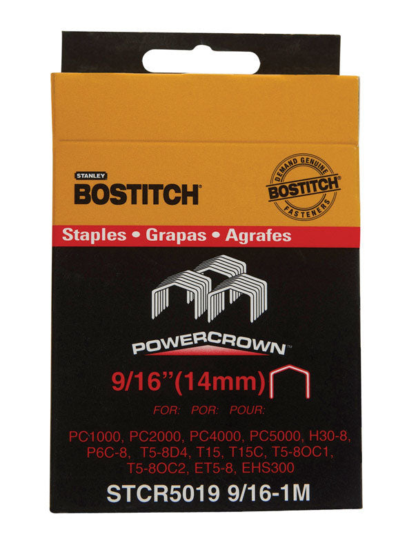 STANLEY BOSTITCH - Bostitch STCR-Style 7/16 in. W X 9/16 in. L 18 Ga. Power Crown Staples 1000 pk