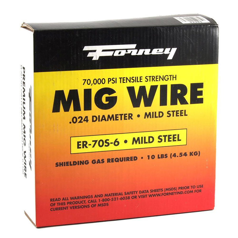 FORNEY - Forney ER70S-6 0.024 in. Mild Steel MIG Welding Wire 70000 psi 10 lb