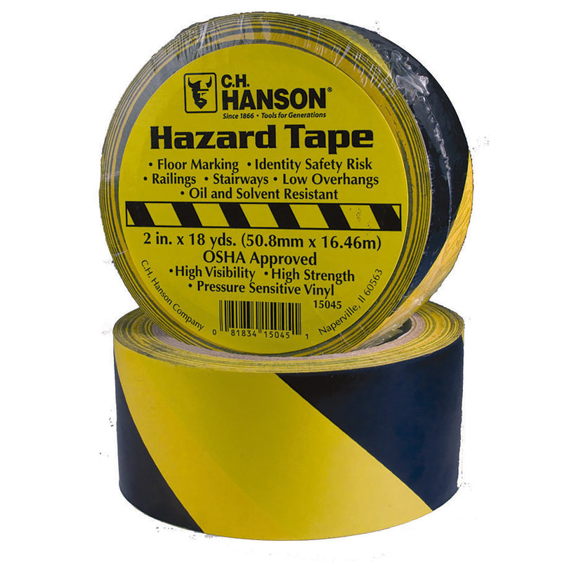 C.H. HANSON - C.H. Hanson CH Hanson 54 ft. L X 2 in. W Plastic Stripe Floor Marking Tape Black/Yellow