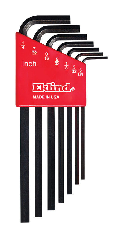 EKLIND - Eklind Hex-L 5/64 to 1/4 in. SAE L-Handle Hex Key Set 7 pc