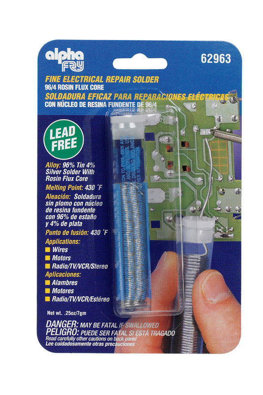 ALPHA FRY - Alpha Fry 0.25 oz Lead-Free Repair Solder 0.03 in. D Tin/Silver 1 pc