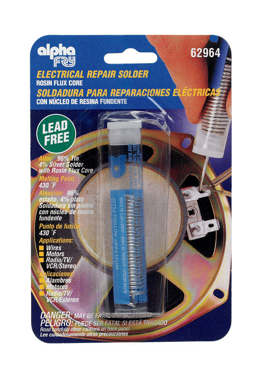ALPHA FRY - Alpha Fry 0.05 oz Lead-Free Repair Solder 0.062 in. D Tin/Silver 1 pc