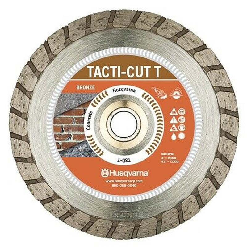 HUSQVARNA - Husqvarna Tacti-Cut Dri Disc 4 in. D X 7/8 in. Steel Turbo Diamond Saw Blade 1 pk