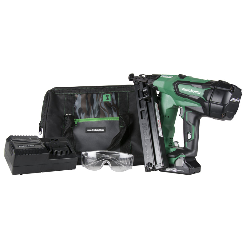 METABO HPT - Metabo HPT 15 Ga. Cordless 34 deg Angled Finish Nailer Kit (Battery & Charger) 18 V