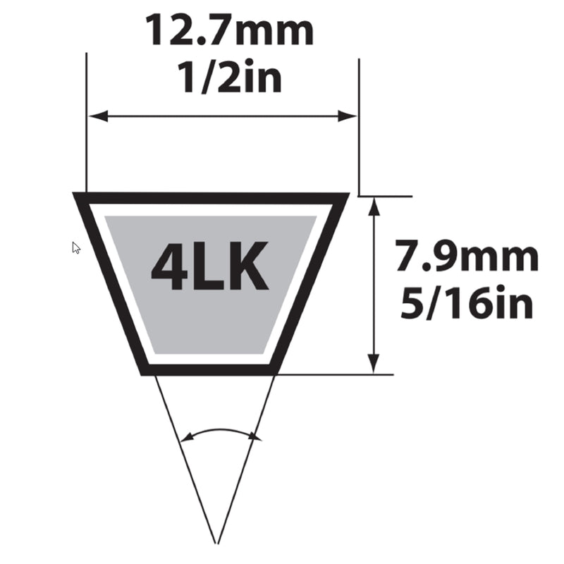 MITSUBOSHI - Mitsuboshi Super KB 4LK690 V-Belt 0.5 in. W X 69 in. L For Riding Mowers