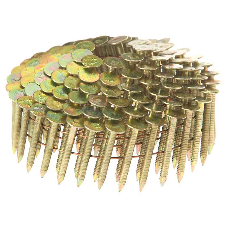 GRIP-RITE - Grip-Rite 1-1/4 in. 11 Ga. Angled Strip Electro Galvanized Roofing Nails 15 deg 7200 pk