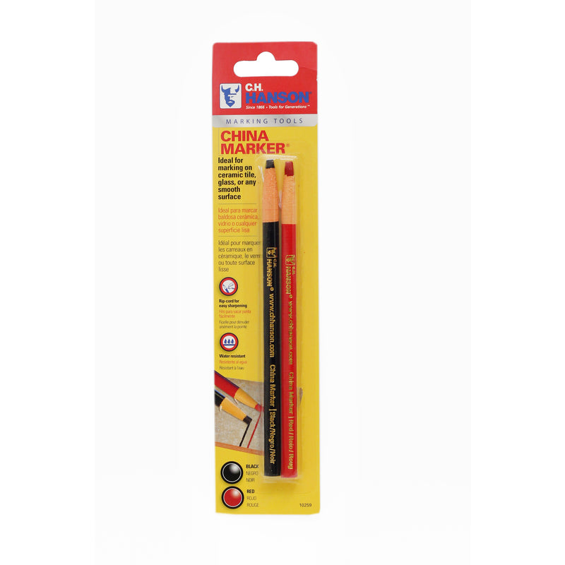 C.H. HANSON - C.H. Hanson CH Hanson 6-3/4 in. L China Marker Set Black/Red 2 pc