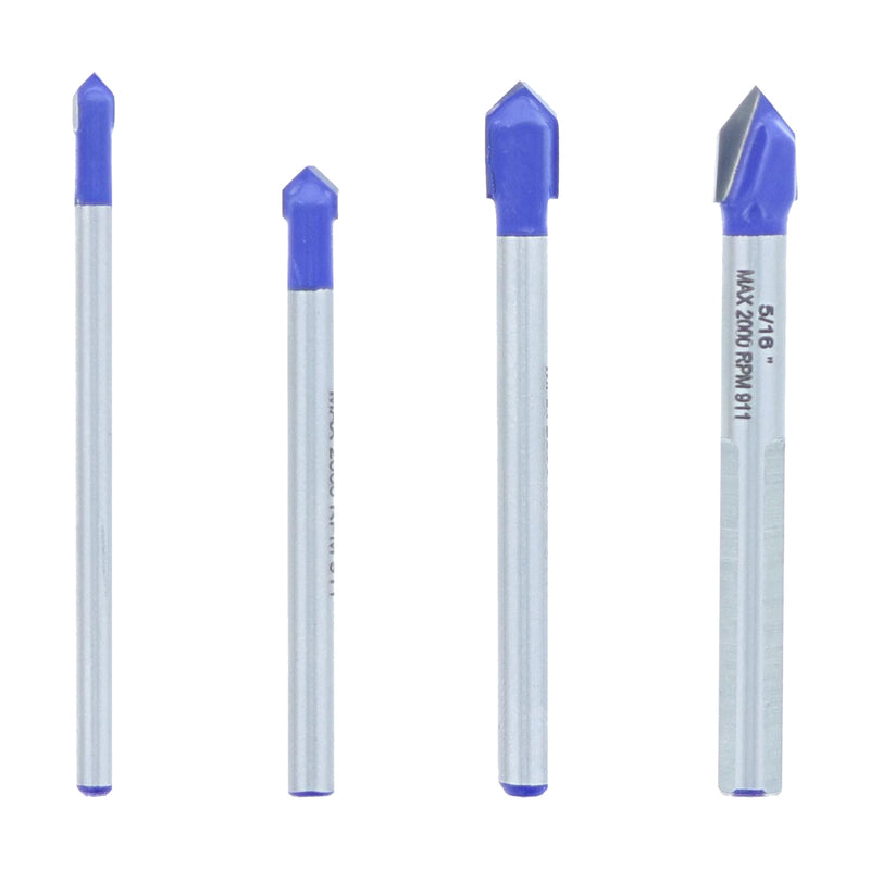 AVANTI PRO - Avanti Pro Carbide Tipped Glass and Tile Bit Set 3-Flat Shank 4 pc