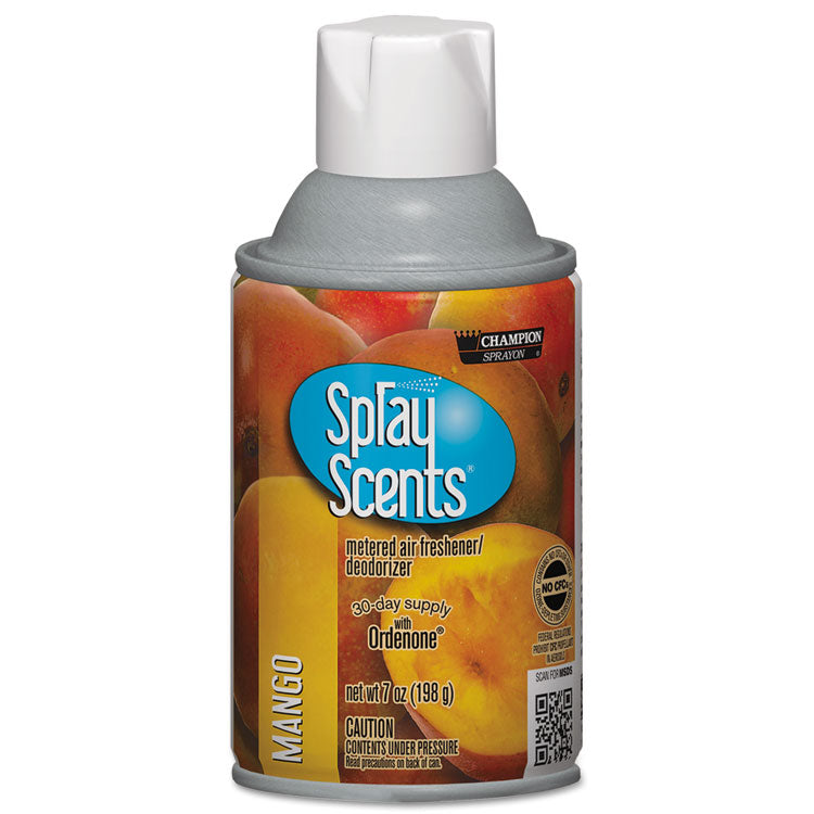 Chase Products - Champion Sprayon SPRAYScents Metered Air Freshener Refill, Mango, 7 oz Aerosol Spray, 12/Carton