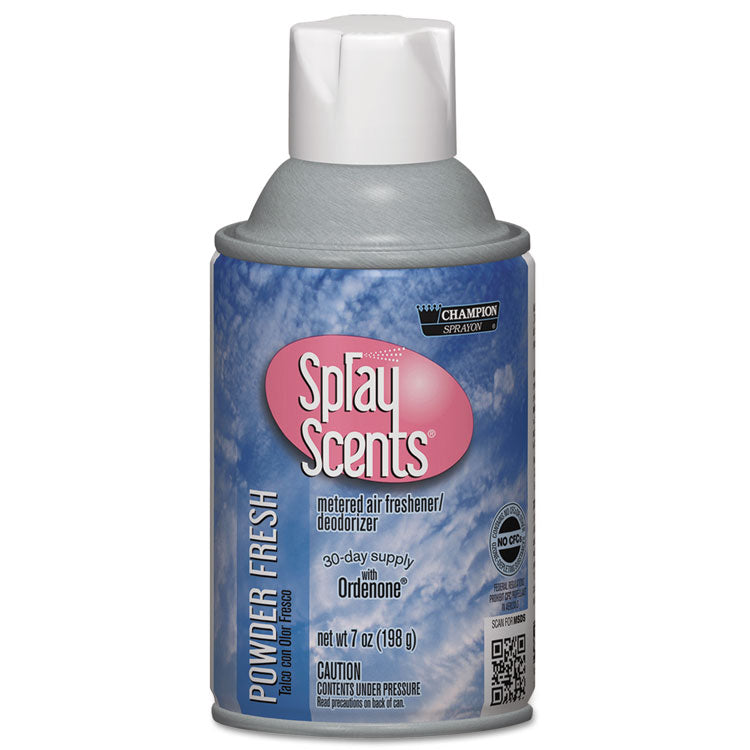 Chase Products - Champion Sprayon SPRAYScents Metered Air Freshener Refill, Powder Fresh, 7 oz Aerosol Spray, 12/Carton