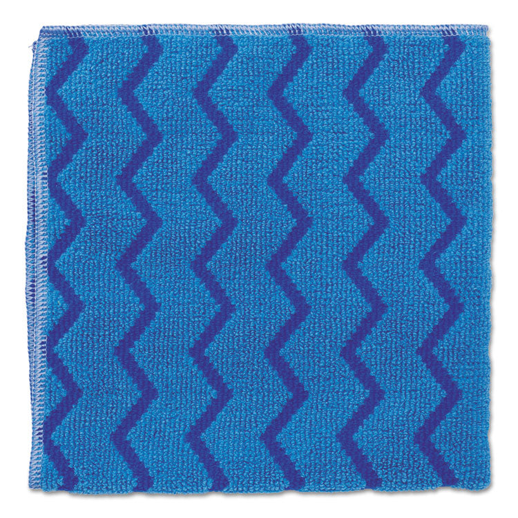 Rubbermaid Commercial - HYGEN Microfiber Cleaning Cloths, 16 x 16, Blue, 12/Carton