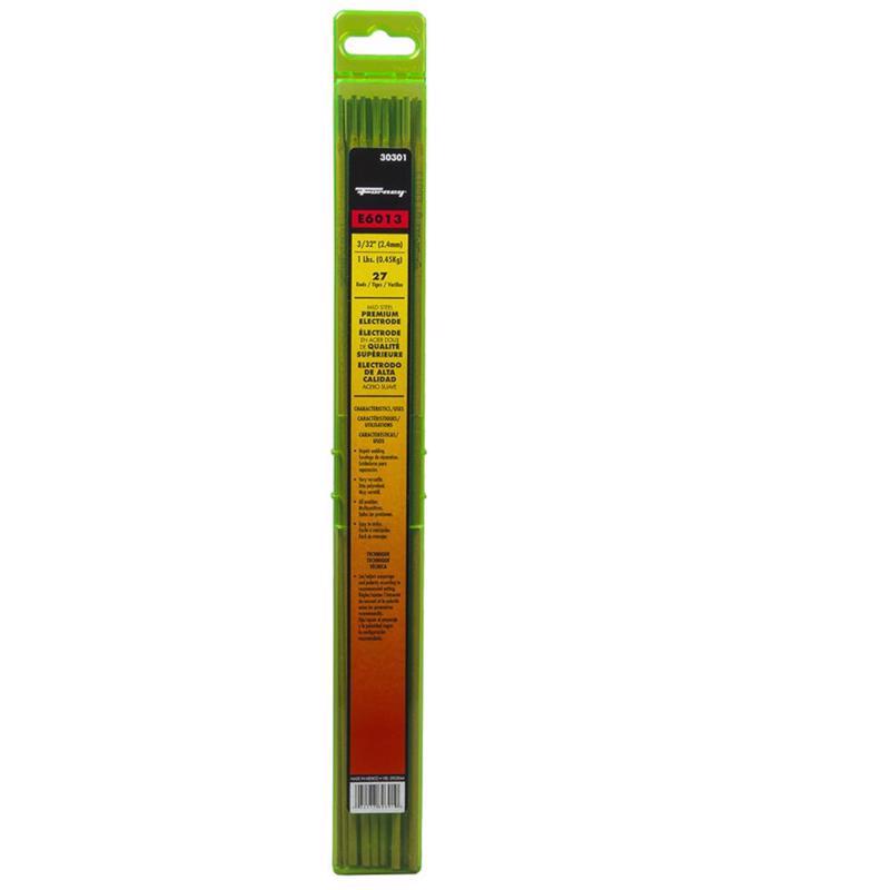 FORNEY - Forney 3/32 in. D X 14 in. L E6013 Mild Steel Welding Electrodes 83000 psi 1 lb 1 pk