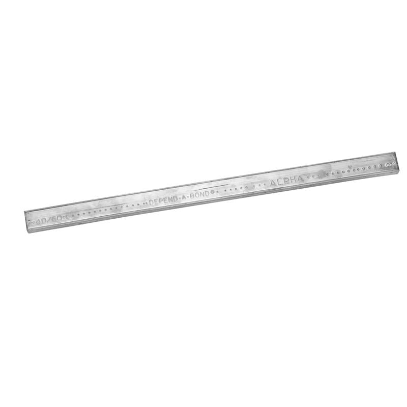 ALPHA METALS - Alpha Metals Depend-A-Bond 16 oz Bar Solder 0.25 in. D Tin/Lead 40/60 1 pc