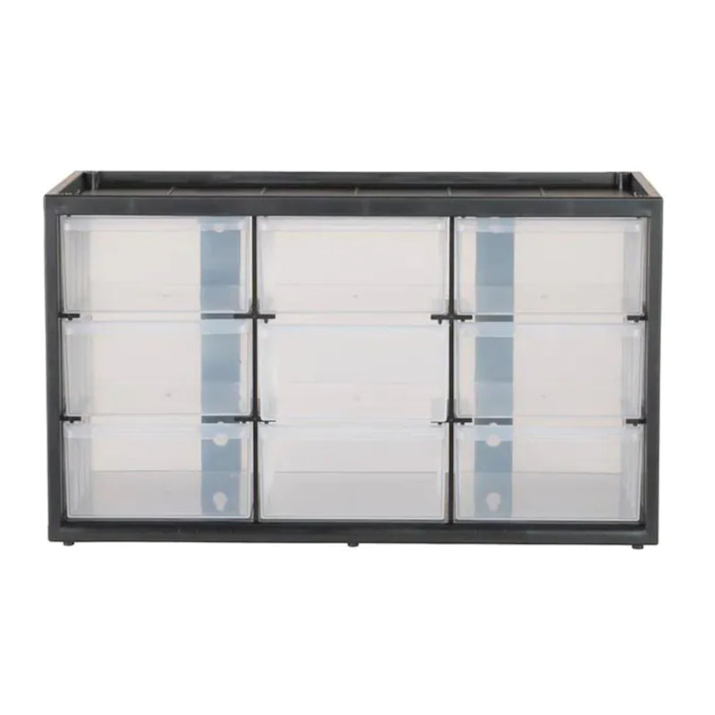 STANLEY - Stanley 14.25 in. W X 8.25 in. H X 6 in. D Bin System Polypropylene 9 compartments Black/Clear