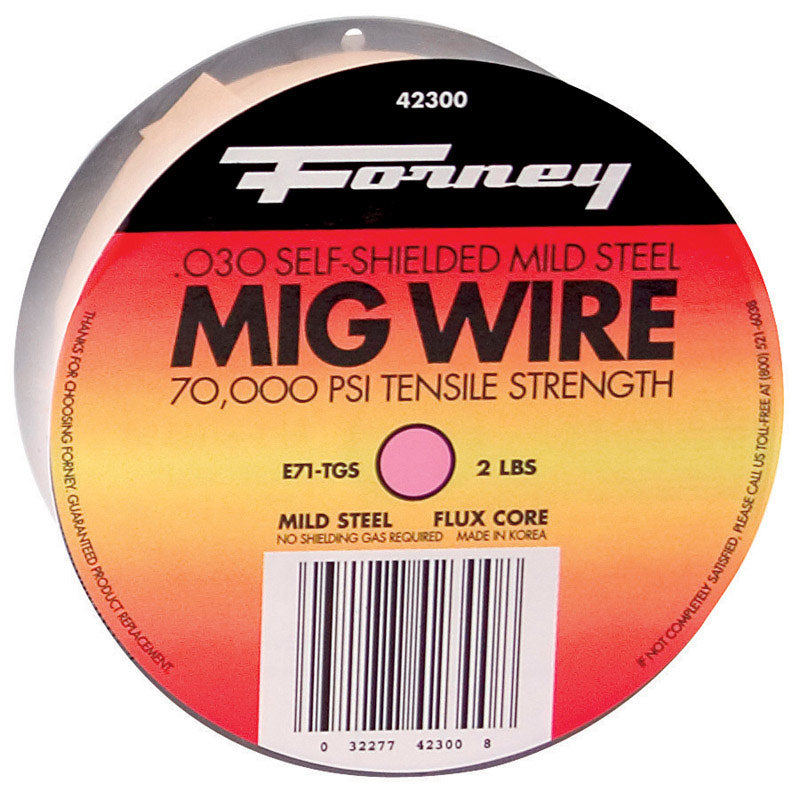 FORNEY - Forney E71T-GS 0.03 in. Mild Steel Flux Cored Wire 79000 psi 2 lb