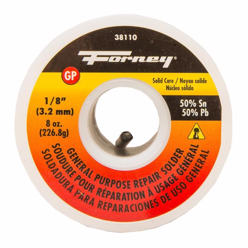 FORNEY - Forney 8 oz Solid Wire Solder 0.13 in. D Tin/Lead 50/50 1 pc
