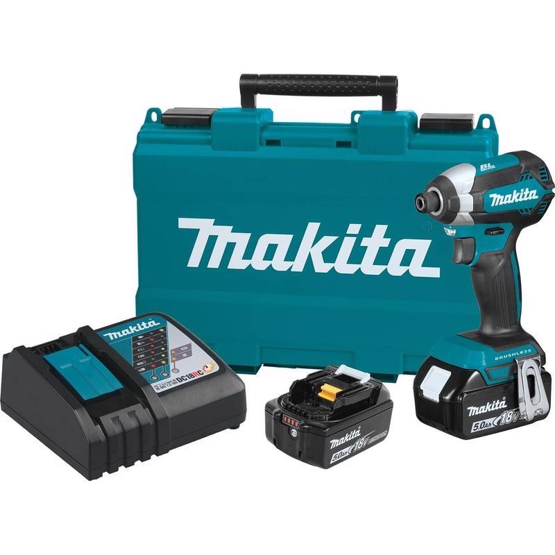 MAKITA - Makita 18V LXT 1/4 in. Cordless Brushless Impact Driver Kit (Battery & Charger) [XDT13T]