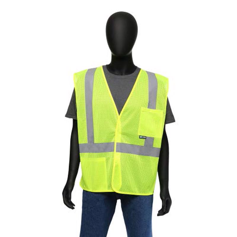 SAFETY WORKS - Safety Works Reflective Safety Vest Lime One Size Fits Most - Case of 3