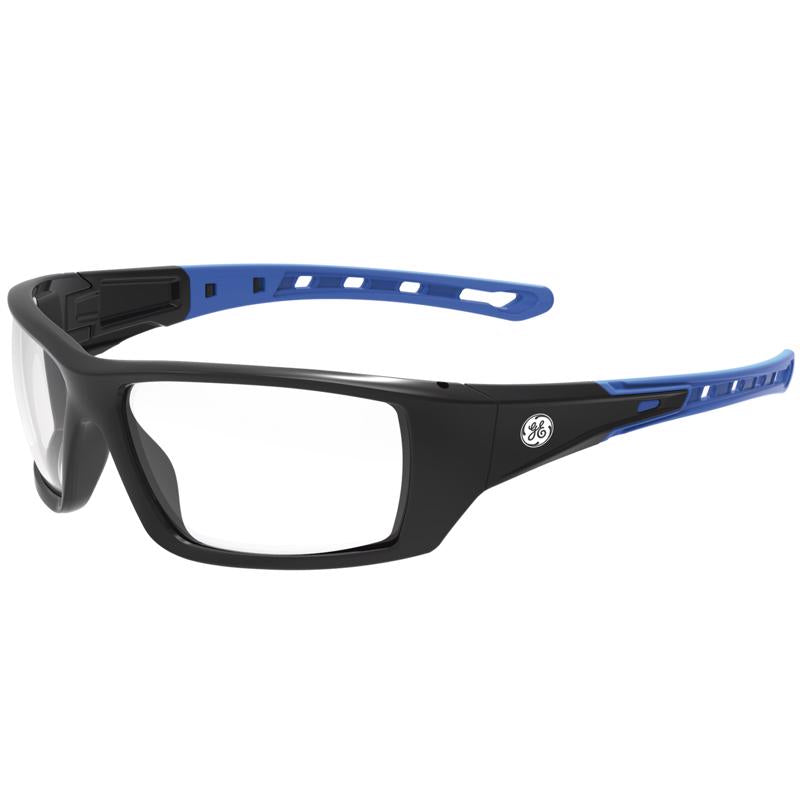 GENERAL ELECTRIC - General Electric 04 Series Impact-Resistant Safety Glasses Clear Lens Black/Blue Frame 1 pk