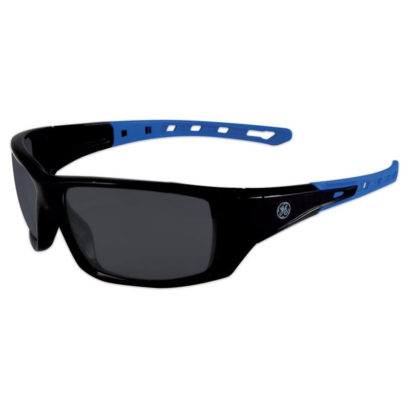 GENERAL ELECTRIC - General Electric 04 Series Anti-Fog Impact-Resistant Safety Glasses Smoke Lens Black/Blue Frame 1 pk