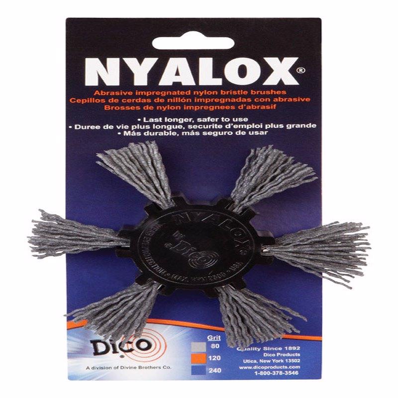 DICO - Dico Nyalox 4 in. D X 1/4 in. Aluminum Oxide Wheel Brush Mandrel Mounted Flap Brush 80 Grit 1 pc
