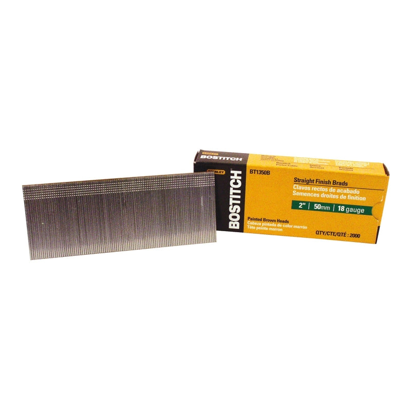 STANLEY BOSTITCH - Bostitch 2 in. 18 Ga. Straight Strip Coated Brad Nails 2000 pk