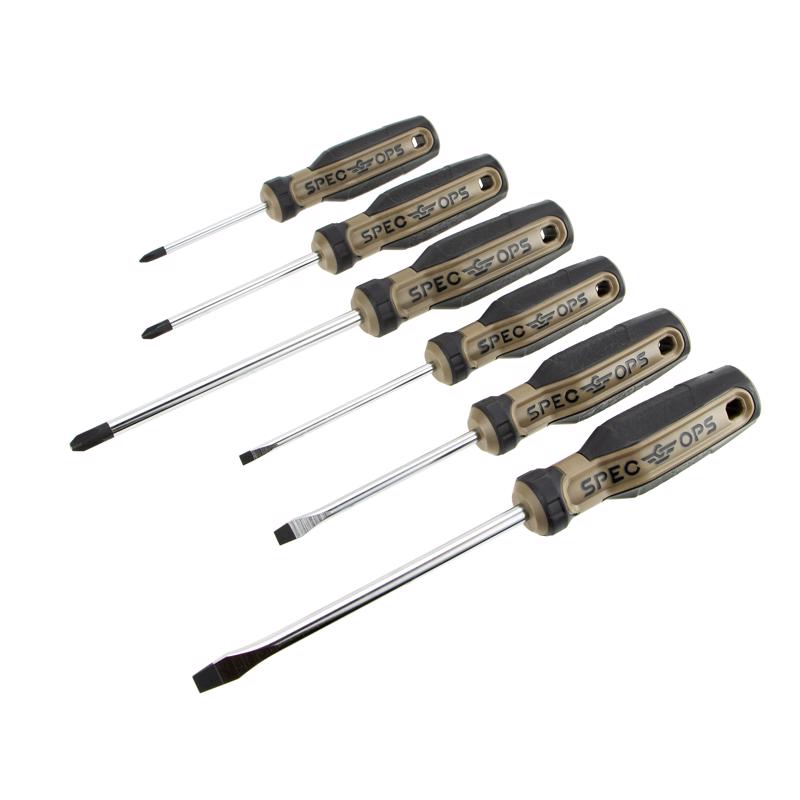 SPEC OPS - Spec Ops Phillips/Slotted Screwdriver Set 6 pc