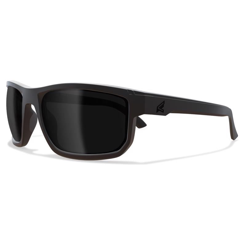 EDGE - Edge Defiance Anti-Fog Polarized Wayfarer Safety Glasses Smoke Lens Black Frame 1 pk