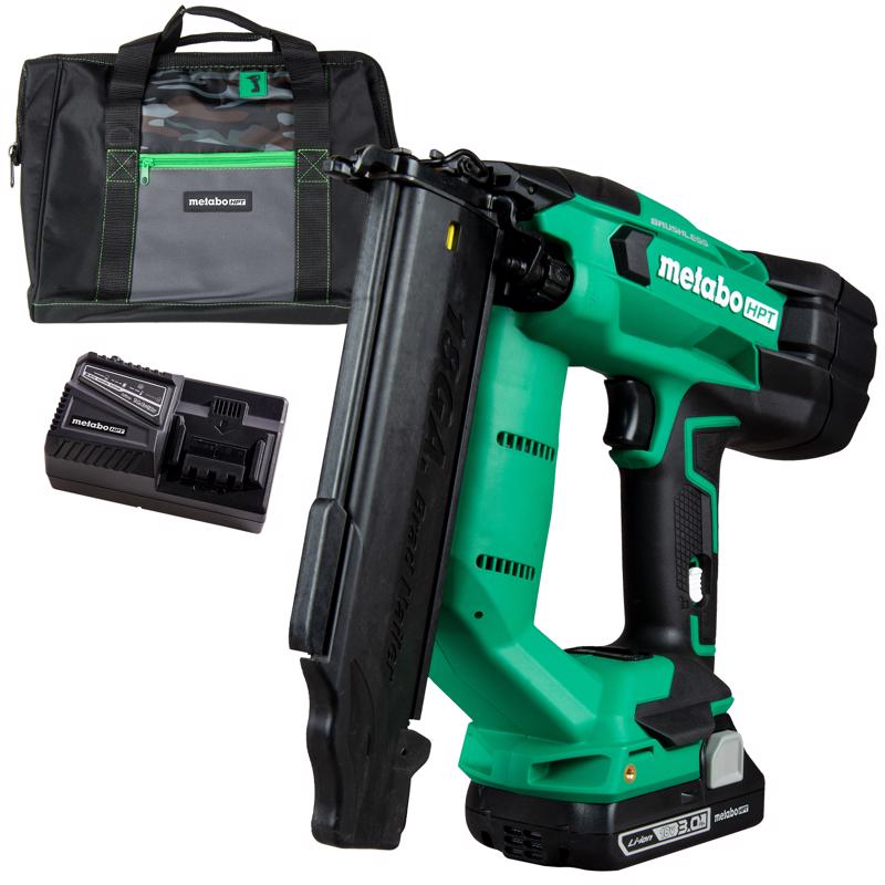 METABO HPT - Metabo HPT 18 Ga. Cordless Brad Nailer Kit (Battery & Charger) 18 V