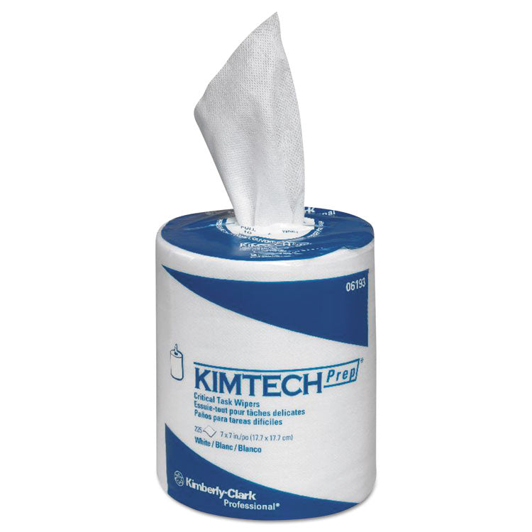 Kimtech - SCOTTPURE Critical Task, Center-Pull Roll Jr., 7 x 7, White, 225/Roll, 6/Carton