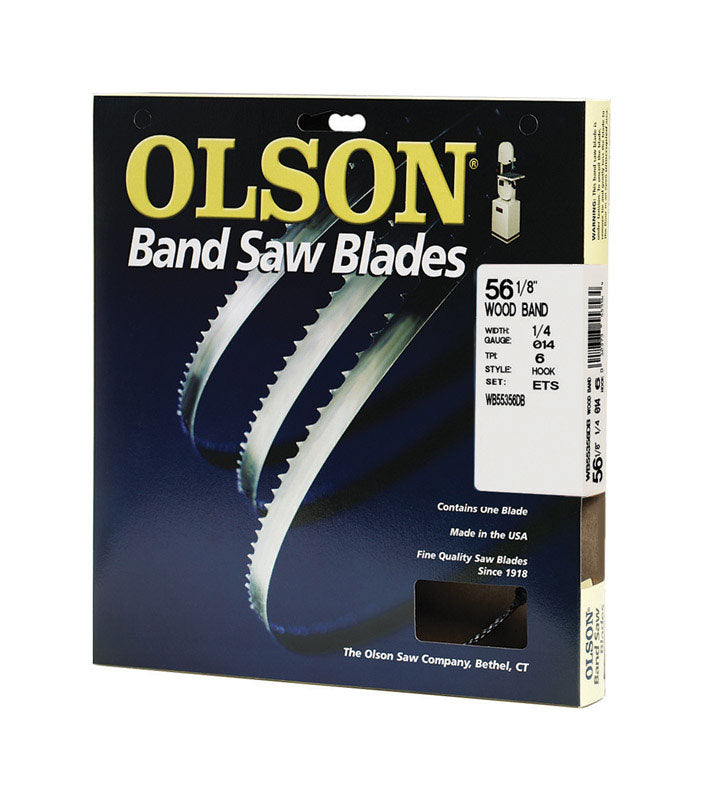 OLSON - Olson 56.1 in. L X 0.3 in. W Carbon Steel Band Saw Blade 6 TPI Hook teeth 1 pk