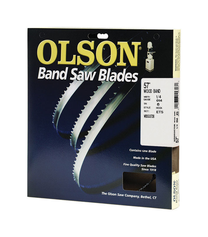 OLSON - Olson 57 in. L X 0.25 in. W Carbon Steel Band Saw Blade 6 TPI Hook teeth 1 pk