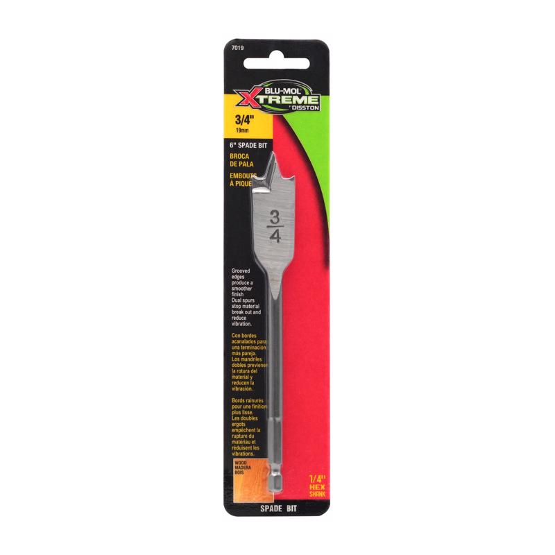 BLUMOL - Blu-Mol Xtreme 3/4 in. X 6 in. L Carbon Steel Spade Bit Hex Shank 1 pk