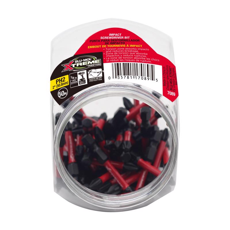 BLU-MOL XTREME - Blu-Mol Xtreme Phillips 2 in. L Screwdriver Bit S2 Tool Steel 1 pc - Case of 50