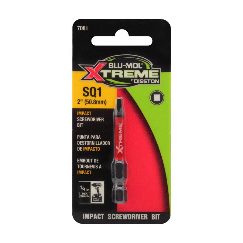 BLU-MOL XTREME - Blu-Mol Xtreme Square 1 X 2 in. L Screwdriver Bit S2 Tool Steel 2 pc