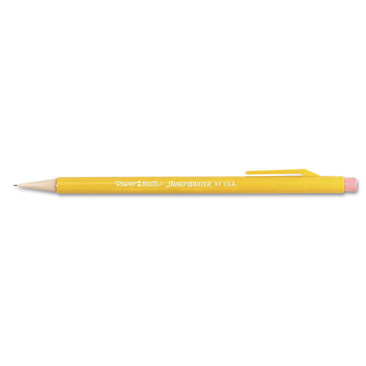 Paper Mate - Sharpwriter Mechanical Pencil, 0.7 mm, HB (#2.5), Black Lead, Classic Yellow Barrel, 36/Box